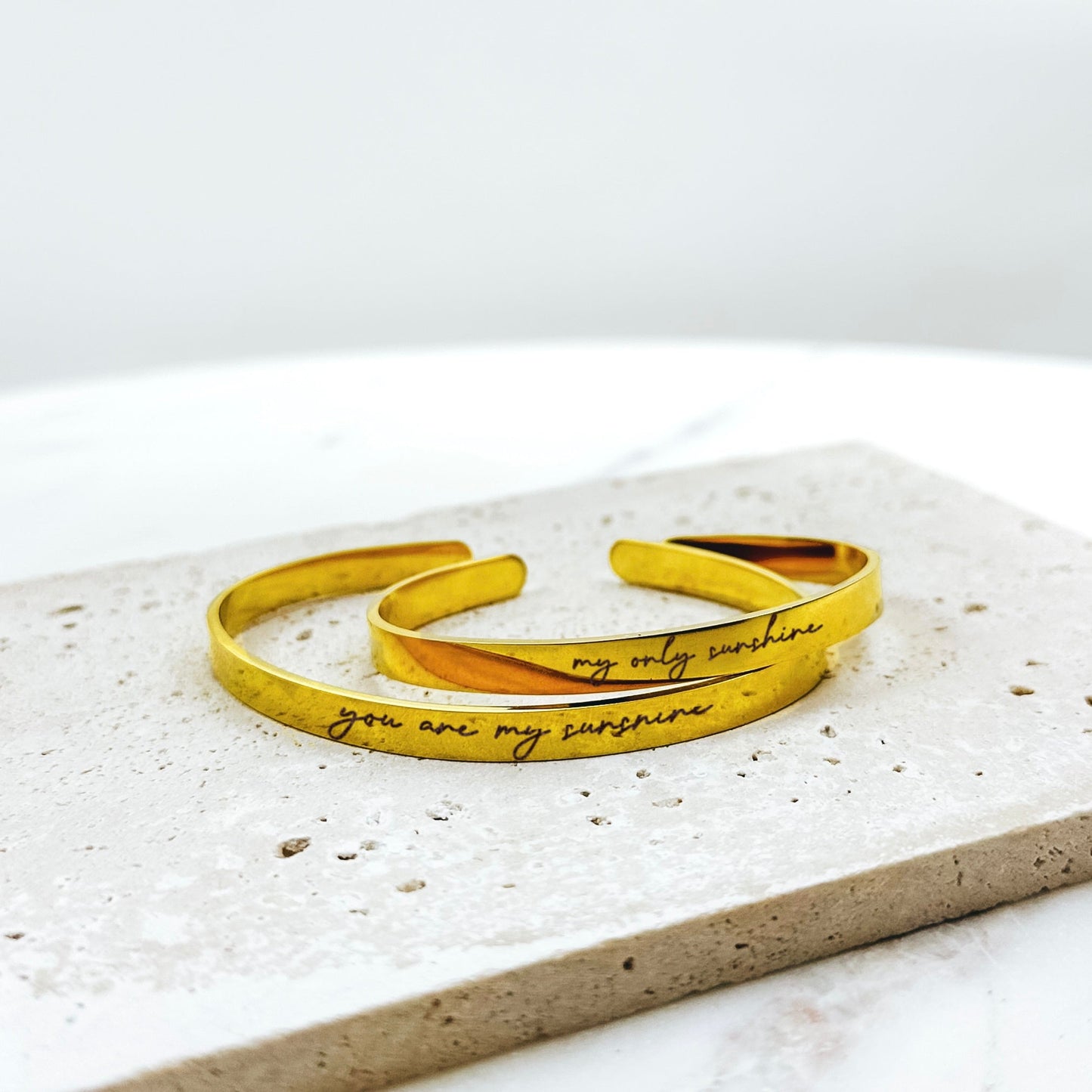 YOU ARE MY SUNSHINE MOMMY + ME CUFF SET - Avy + Tay