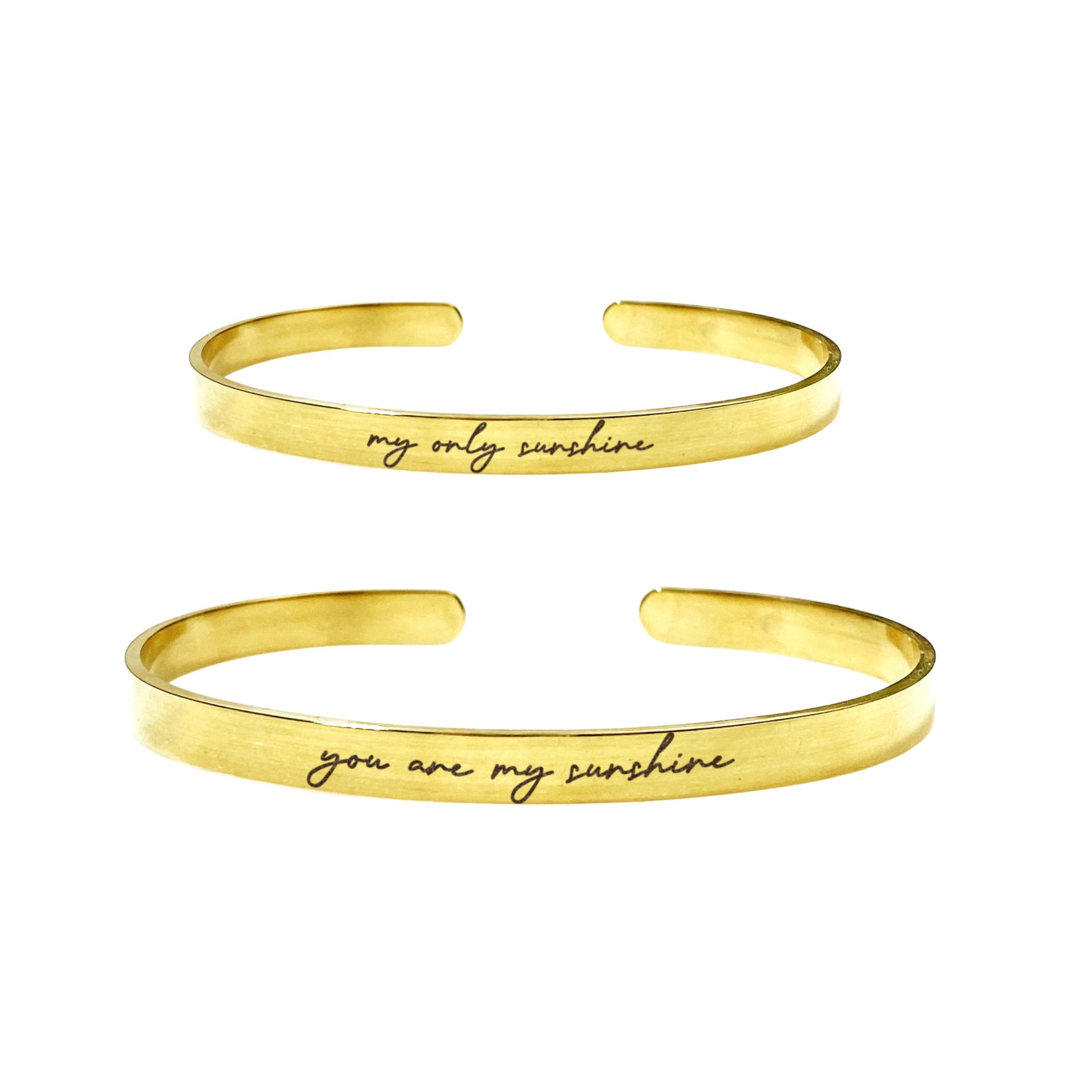 YOU ARE MY SUNSHINE MOMMY + ME CUFF SET - Avy + Tay