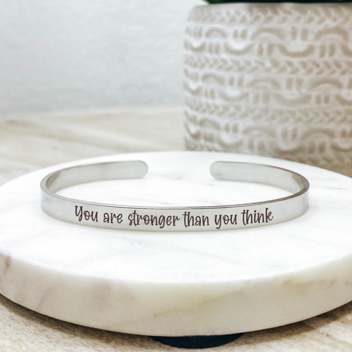 YOU ARE STRONGER THAN YOU THINK CUFF - Avy + Tay