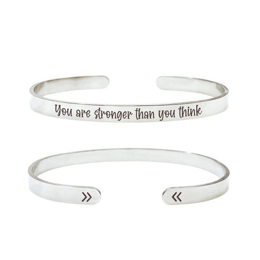 YOU ARE STRONGER THAN YOU THINK CUFF - Avy + Tay