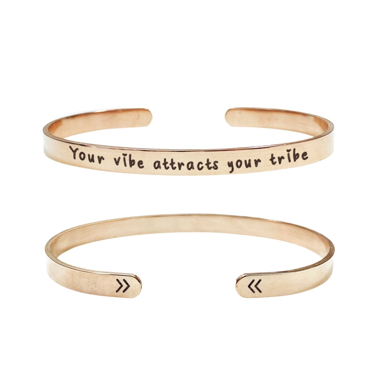 YOUR VIBE ATTRACTS YOUR TRIBE CUFF - Avy + Tay