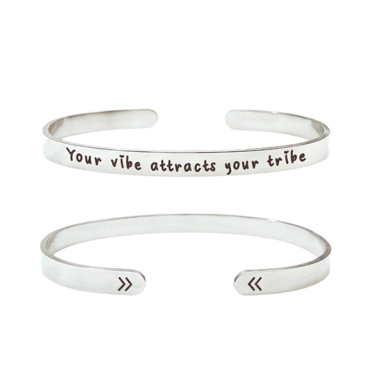 YOUR VIBE ATTRACTS YOUR TRIBE CUFF - Avy + Tay