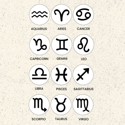 ZODIAC SIGN + NAME BAR NECKLACE - Avy + Tay