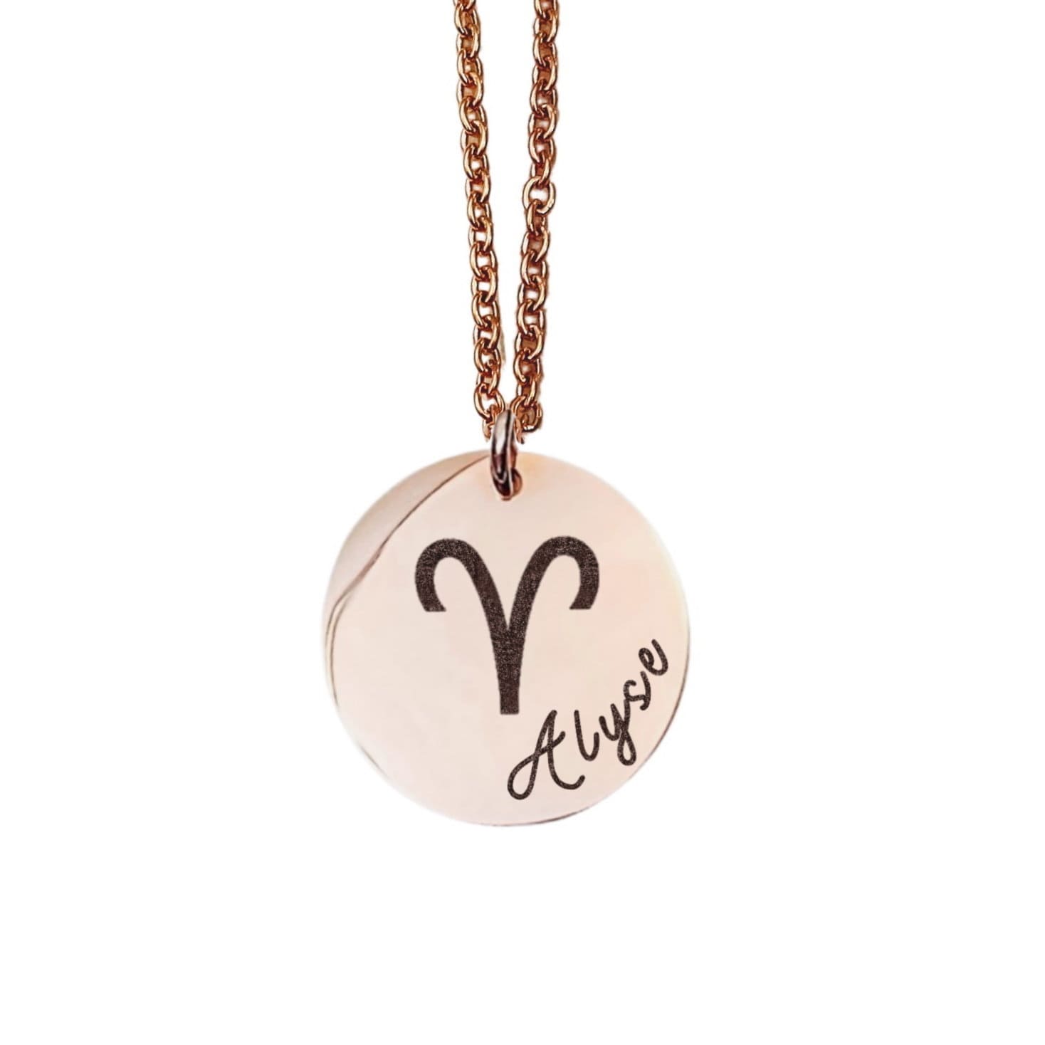 ZODIAC SIGN + NAME NECKLACE - Avy + Tay