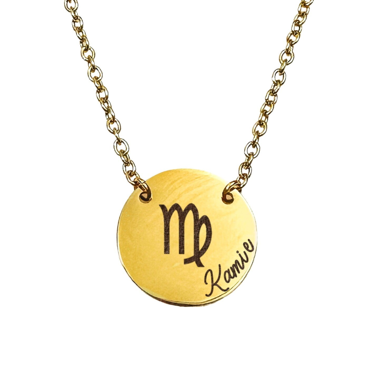 ZODIAC SIGN + NAME NECKLACE - Avy + Tay