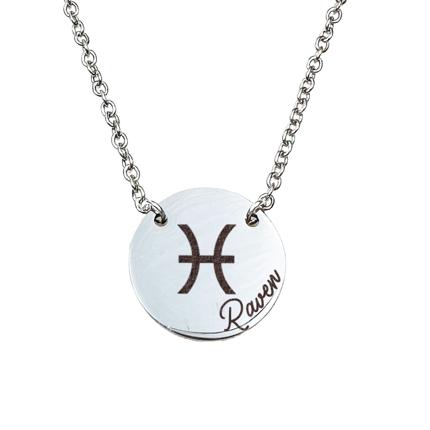 ZODIAC SIGN + NAME NECKLACE - Avy + Tay