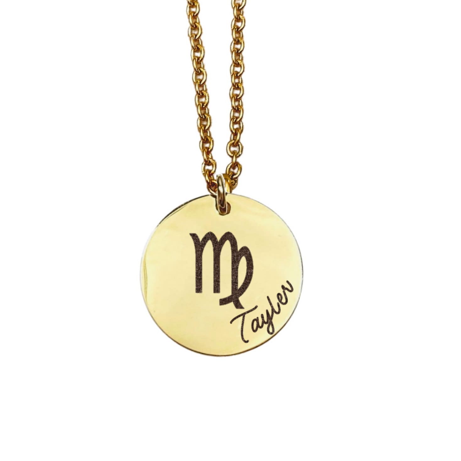 ZODIAC SIGN + NAME NECKLACE - Avy + Tay